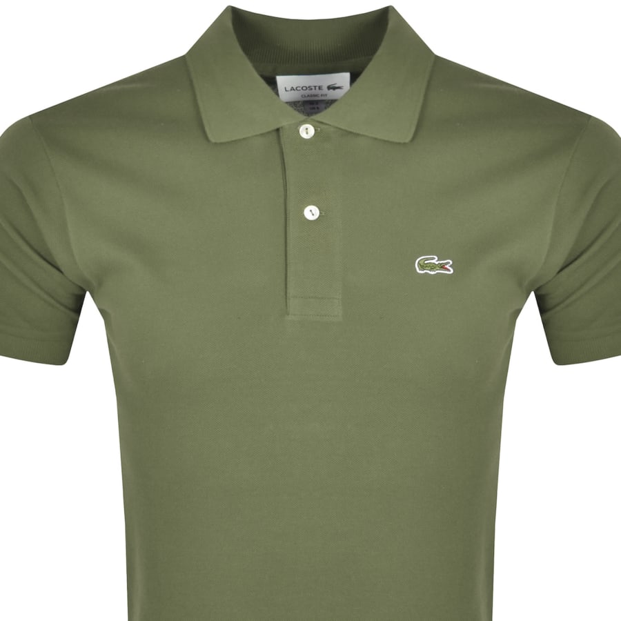 Olive green lacoste shirt top